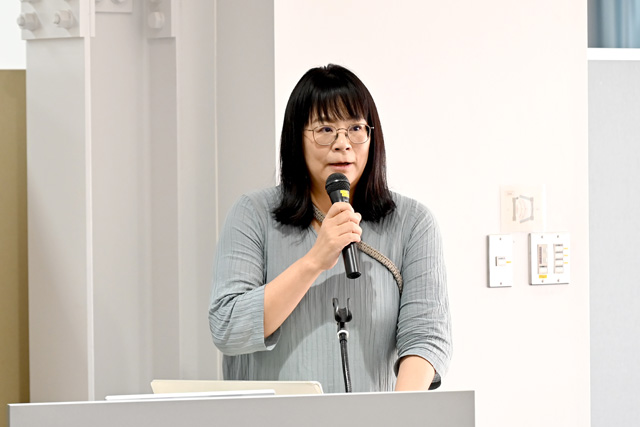 公表を行う大橋良枝教授